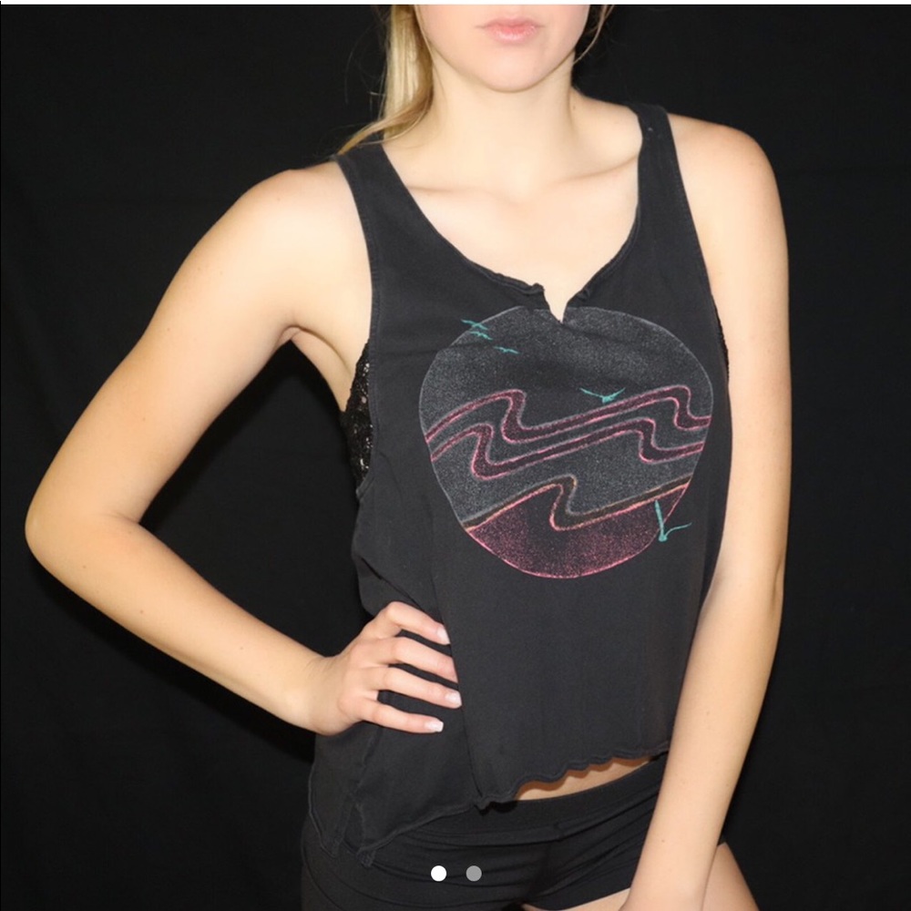 Roxy Tank Top with Lace Sides